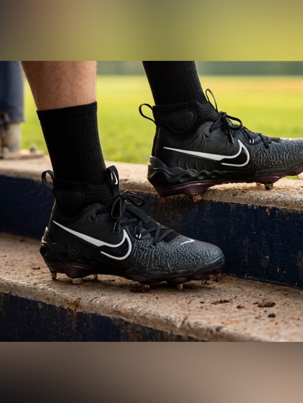 Nike Alpha Huarache NXT Men's Metal Baseball Cleats Black sz 8.5 DJ6517-010 - Picture 9 of 12
